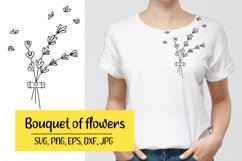 Bouquet flowers SVG, Bouquet SVG, Flowers PNG, EPS, JPG, DXF Product Image 1