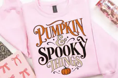 Pumpkin and Spooky Things PNG, Retro Halloween Pumpkin Product Image 3