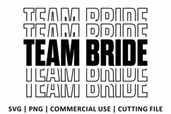Team Bride SVG | Stacked SVG Product Image 2