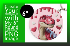 Dynamic Round Design Car Coaster PNG , Cute Dino Product Image 1