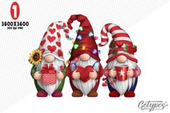 Valentine Gnome Sublimation Clipart - High Quality Design Product Image 5