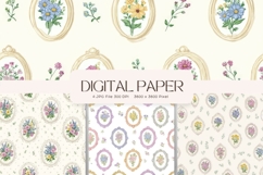 Cottagecore Background Vintage Flower Valentines Wallpaper Product Image 1