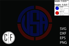 The American Logo Rhinestone Template Product Image 1