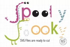 Cute Monster Svg, Spooky Svg, Halloween Layered Svg Product Image 2