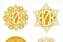 Mandala Monograms SVG, DXF, JPG, PNG, DWG, AI, EPS Product Image 2