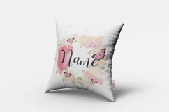 Watercolor Pink Newborn Baby Wreath Design PNG Product Image 4