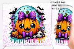 Cute and Spooky Halloween Tumbler wrap PNG, 20 oz. Product Image 2