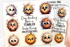 Funny bird quote Tumbler Wrap|PNG, 20 oz. Product Image 2