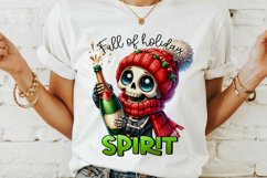 Christmas skeleton Sublimation PNG. Product Image 2