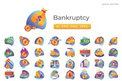 Bankruptcy Icons Product Image 1