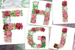 Watercolor peony alphabet Product Image 3