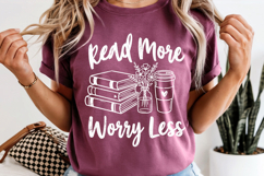 Read More Worry Less PNG Book Lover Reading Product Image 2