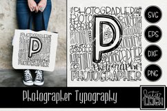 Photographer Typography Bag | Hand Lettered Cut File Product Image 1