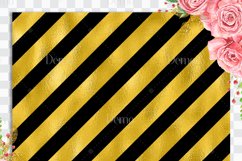 16 Black and Gold Seamless Striped Pattern Digital Papers Product Image 7