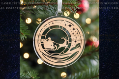 Santa words Christmas Suncatcher Ornament svg Product Image 3