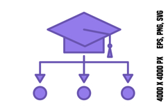 Colored Pedagogy Icon Product Image 1
