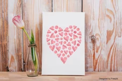 St Valentine's day Watercolor Heart clipart Product Image 5