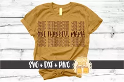One Thankful Mama - Thanksgiving Mirror Word SVG PNG DXF Product Image 1