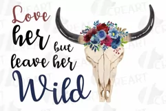 Watercolor Floral Bull Skull clipart, Indian Tribal vector Product Image 1