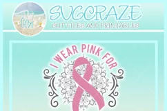 I WEAR PINK for Breast Cancer Awareness Mandala SVG Product Image 4