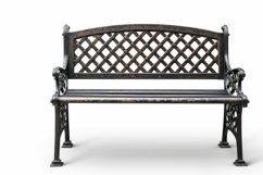 Bench with White Background Wallpaper Product Image 1