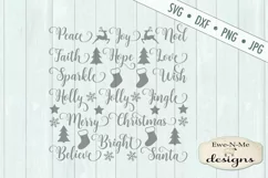 Swirly Christmas Words and Icons SVG DXF File Product Image 2