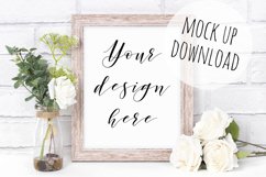 Wooden Frame Mockup Styled Photo Product Image 1