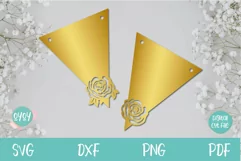 Bunting Banner SVG | Birthday Banner SVG l Floral Banner SVG Product Image 1