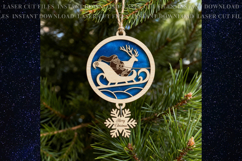 Santa words Christmas Suncatcher Ornament svg Product Image 1