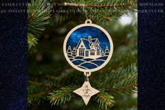 House words Christmas Suncatcher Ornament svg Product Image 1