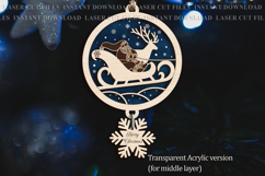 Santa words Christmas Suncatcher Ornament svg Product Image 2