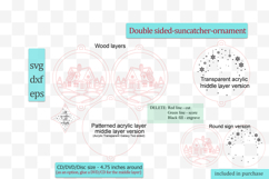 House words Christmas Suncatcher Ornament svg Product Image 3