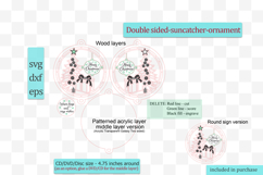 Christmas tree with present words Suncatcher Ornament svg Product Image 2