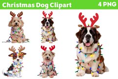 Christmas Dog Clipart Bundle PNG Product Image 2
