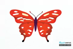 Watercolor Groovy Butterflies Sublimation PNG Product Image 1