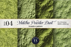 Matcha Powder Texture, Green Matcha Dust Digital Paper Product Image 1