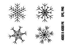 Set of Winter Snowflakes for Coloring Product Image 1