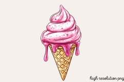Pink Summer Sublimation Clipart PNG Product Image 1