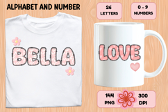 Romantic Coquette Alphabet PNG Letters &amp; Numbers 300DPI Product Image 6