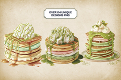Mango Matcha Latte Clipart Bundle 4 PNG Product Image 3
