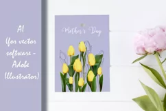 Mother's Day greeting cards AI,EPS,PNG,JPEG Product Image 2