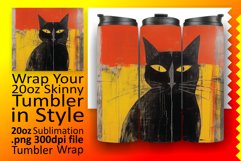 Cat Craze Tumbler Wrap: Sublimation Spectacular Product Image 1
