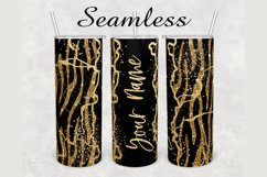 Zebra Print Gold Marble 20 oz sublimation design tumbler Product Image 1