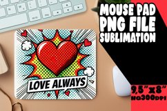 Bright Desk Pad Sublimation Design, 3D Heart Product Image 1