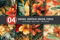 Vintage Tropical Digital Paper Product Image 1