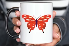 Watercolor Groovy Butterflies Sublimation PNG Product Image 3