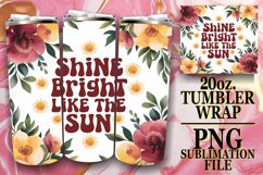 Gentle breezes 20oz tumbler wrap, Flower Quote Product Image 1