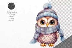 Christmas clipart, Owl clipart, Winter clipart Product Image 1