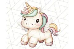 Fairy Tale Unicorn PNG Pastel Magic Clipart, Fantasy Rainbow Product Image 2