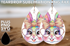 Unique Teardrop Earrings Art Ideas, Easter Bunny Product Image 1